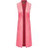 imageHybrid ampamp Company Womens Casual Sleeveless Open Front Drape CardiganNeon Pink