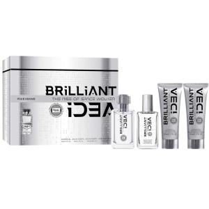 imageHybrid ampamp Company Brilliant Idea 4Piece Gift Set for Men 068 FlOz Eau de Toilette 50ml Perfume After Shave Balm Shower GelBrilliant Idea
