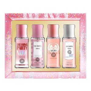 imageHybrid ampamp Company Women 4 Pcs Gift Set Fragrance Mist Dreaming PartyampampLa Bella Viva HappyampampRoyal SweetyampampLa Bella Viva Can 85MlDreaming Party La Bella  RoyalSweety LaBella Viva