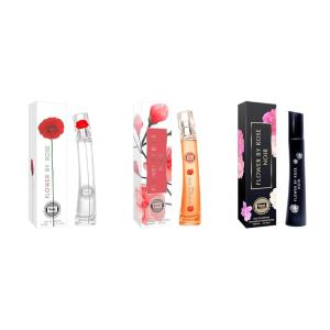 imageHybrid ampamp Company Women 3 Pcs Fragrance for Women Eau De Parfum Natural Spray ScentFLOWER BY ROSE ROSE NOIR ROSE PINK