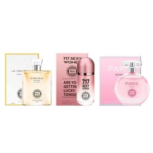 imageHybrid ampamp Company Women 3 Pcs Fragrance for Women Eau De Parfum Natural Spray ScentLA VIDA BELLA 717 SEXY WOMEN Paris Women