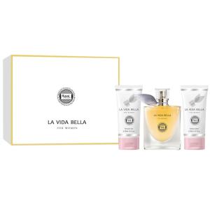 imageHybrid ampamp Company Women Rose Pink 3 Pcs Gift Set50mlPerfumeampamp100mlMistampamp80mlShower GelLa Vida Bella Gift Set