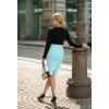 imageHybrid ampamp Company Womens Premium Nylon Ponte Stretch High Waist Pencil Suit Skirt Below Knee1073taqua