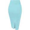 imageHybrid ampamp Company Womens Premium Nylon Ponte Stretch High Waist Pencil Suit Skirt Below Knee1073taqua