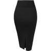 imageHybrid ampamp Company Womens Premium Nylon Ponte Stretch High Waist Pencil Suit Skirt Below Knee1073tblack