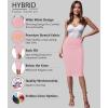 imageHybrid ampamp Company Womens Premium Nylon Ponte Stretch High Waist Pencil Suit Skirt Below Knee1073tblush