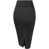imageHybrid ampamp Company Womens Premium Nylon Ponte Stretch High Waist Pencil Suit Skirt Below Knee1073tcharcoal