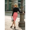 imageHybrid ampamp Company Womens Premium Nylon Ponte Stretch High Waist Pencil Suit Skirt Below Knee1073tcoral