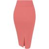 imageHybrid ampamp Company Womens Premium Nylon Ponte Stretch High Waist Pencil Suit Skirt Below Knee1073tcoral