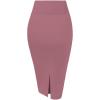 imageHybrid ampamp Company Womens Premium Nylon Ponte Stretch High Waist Pencil Suit Skirt Below Knee1073tdark Rose
