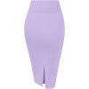 imageHybrid ampamp Company Womens Premium Nylon Ponte Stretch High Waist Pencil Suit Skirt Below Knee1073tlilac