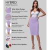 imageHybrid ampamp Company Womens Premium Nylon Ponte Stretch High Waist Pencil Suit Skirt Below Knee1073tlilac
