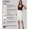 imageHybrid ampamp Company Womens Premium Nylon Ponte Stretch High Waist Pencil Suit Skirt Below Knee1073twhite
