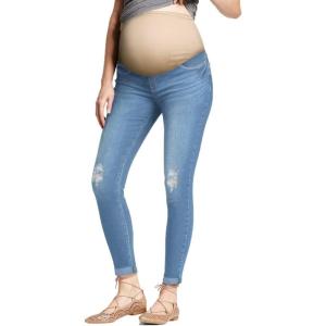 imageHybrid ampamp Company Maternity Womens Super Comfy Ultra Stretch Skinny JeansLight Wash5