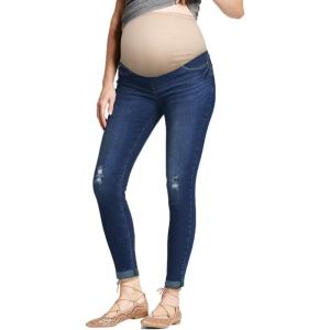 imageHybrid ampamp Company Maternity Womens Super Comfy Ultra Stretch Skinny JeansMedium Blue1