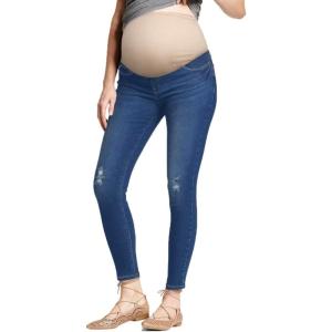 imageHybrid ampamp Company Maternity Womens Super Comfy Ultra Stretch Skinny JeansMedium Blue2