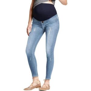 imageHybrid ampamp Company Stylish and Comfortable Women Super Stretchy Maternity JeansPm5471grsklight Wash