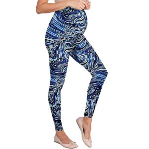 imageHybrid ampamp Company Womens Super Comfy Stretch Maternity Leggings Made in USA11386navy Multi