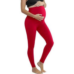 imageHybrid ampamp Company Womens Super Comfy Stretch Maternity Leggings Made in USA8826red