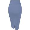 imageHybrid ampamp Company Womens Premium Nylon Ponte Stretch High Waist Pencil Suit Skirt Below Knee1073tblueperiwi