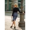 imageHybrid ampamp Company Womens Premium Nylon Ponte Stretch High Waist Pencil Suit Skirt Below Knee1073theathernav