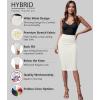 imageHybrid ampamp Company Womens Premium Nylon Ponte Stretch High Waist Pencil Suit Skirt Below Knee1073tivory