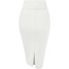 imageHybrid ampamp Company Womens Premium Nylon Ponte Stretch High Waist Pencil Suit Skirt Below Knee1073tivory