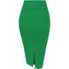 imageHybrid ampamp Company Womens Premium Nylon Ponte Stretch High Waist Pencil Suit Skirt Below Knee1073tkelly Gree