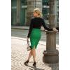 imageHybrid ampamp Company Womens Premium Nylon Ponte Stretch High Waist Pencil Suit Skirt Below Knee1073tkelly Gree