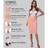 imageHybrid ampamp Company Womens Premium Nylon Ponte Stretch High Waist Pencil Suit Skirt Below Knee1073tlight Cora