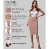 imageHybrid ampamp Company Womens Premium Nylon Ponte Stretch High Waist Pencil Suit Skirt Below Knee1073tmauve