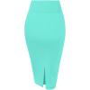 imageHybrid ampamp Company Womens Premium Nylon Ponte Stretch High Waist Pencil Suit Skirt Below Knee1073tmint