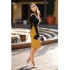 imageHybrid ampamp Company Womens Premium Nylon Ponte Stretch High Waist Pencil Suit Skirt Below Knee1073tmustard