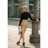 imageHybrid ampamp Company Womens Premium Nylon Ponte Stretch High Waist Pencil Suit Skirt Below Knee1073tnude