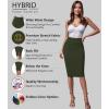 imageHybrid ampamp Company Womens Premium Nylon Ponte Stretch High Waist Pencil Suit Skirt Below Knee1073tolive