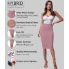 imageHybrid ampamp Company Womens Premium Nylon Ponte Stretch High Waist Pencil Suit Skirt Below Knee1073trose
