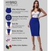 imageHybrid ampamp Company Womens Premium Nylon Ponte Stretch High Waist Pencil Suit Skirt Below Knee1073troyal