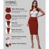 imageHybrid ampamp Company Womens Premium Nylon Ponte Stretch High Waist Pencil Suit Skirt Below Knee1073trust