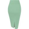 imageHybrid ampamp Company Womens Premium Nylon Ponte Stretch High Waist Pencil Suit Skirt Below Knee1073tspringmint