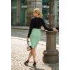 imageHybrid ampamp Company Womens Premium Nylon Ponte Stretch High Waist Pencil Suit Skirt Below Knee1073tspringmint