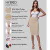 imageHybrid ampamp Company Womens Premium Nylon Ponte Stretch High Waist Pencil Suit Skirt Below Knee1073tstone