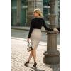 imageHybrid ampamp Company Womens Premium Nylon Ponte Stretch High Waist Pencil Suit Skirt Below Knee1073tstone