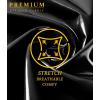 imageHybrid ampamp Company Womens Premium Nylon Ponte Stretch High Waist Pencil Suit Skirt Below KneeShiny Black