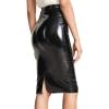imageHybrid ampamp Company Womens Premium Nylon Ponte Stretch High Waist Pencil Suit Skirt Below KneeShiny Black