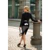imageHybrid ampamp Company Womens Premium Nylon Ponte Stretch High Waist Pencil Suit Skirt Below KneeShiny Black