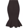imageHybrid ampamp Company Womens Premium Nylon Ponte Stretch Office Fishtail Pencil Skirt High Waist Made in The USA Below KneeBrownksk450101073t
