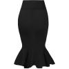 imageHybrid ampamp Company Womens Premium Nylon Ponte Stretch Office Fishtail Pencil Skirt High Waist Made in The USA Below KneeKsk450101073tblack