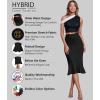 imageHybrid ampamp Company Womens Premium Nylon Ponte Stretch Office Fishtail Pencil Skirt High Waist Made in The USA Below KneeKsk450101073tblack