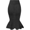 imageHybrid ampamp Company Womens Premium Nylon Ponte Stretch Office Fishtail Pencil Skirt High Waist Made in The USA Below KneeKsk450101073tcharcoal