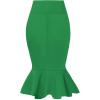imageHybrid ampamp Company Womens Premium Nylon Ponte Stretch Office Fishtail Pencil Skirt High Waist Made in The USA Below KneeKsk450101073tkelly Gree